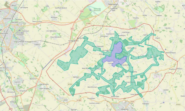 Natural areas and wildlife corridors within proposed Forest City Area